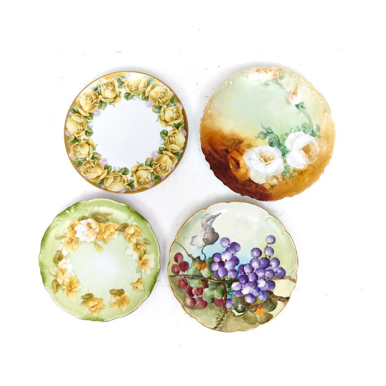 Collection of Four Vintage Porcelian Plates