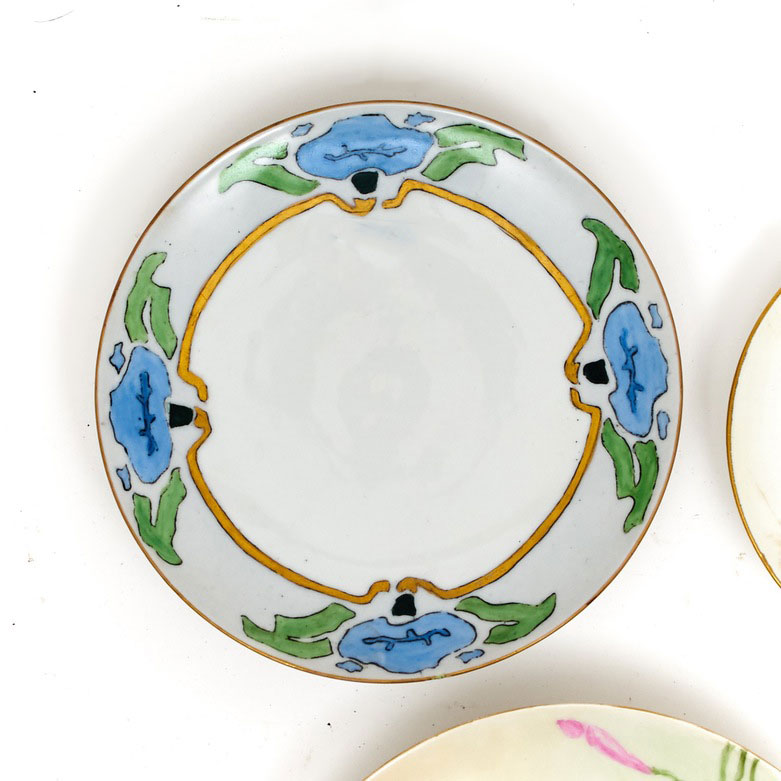 Assortment Six Vintage Porcelain Plates