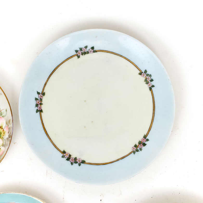 Assortment Six Vintage Porcelain Plates