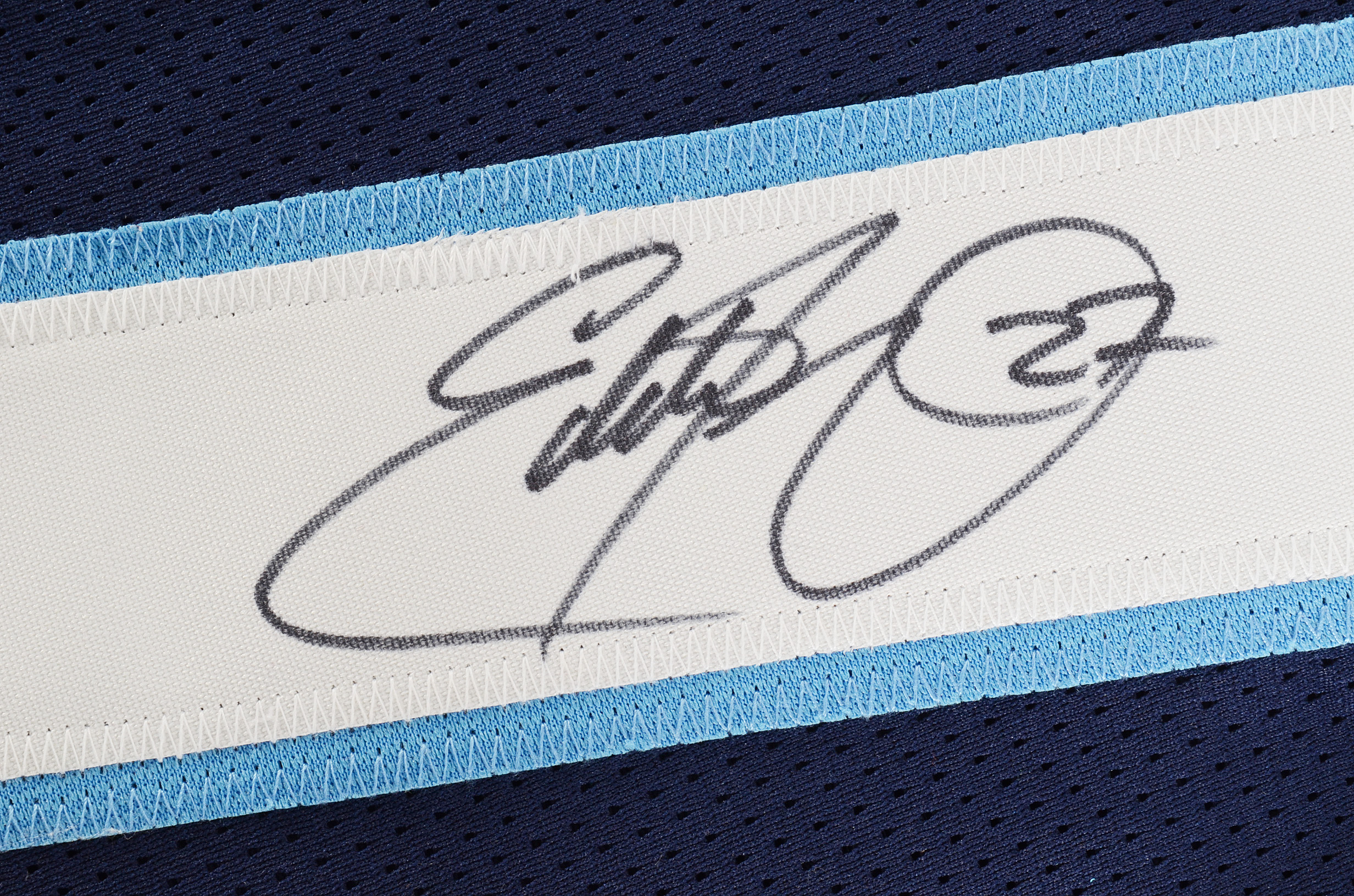 Eddie George Signed Titans NFL Football Jersey JSA COA