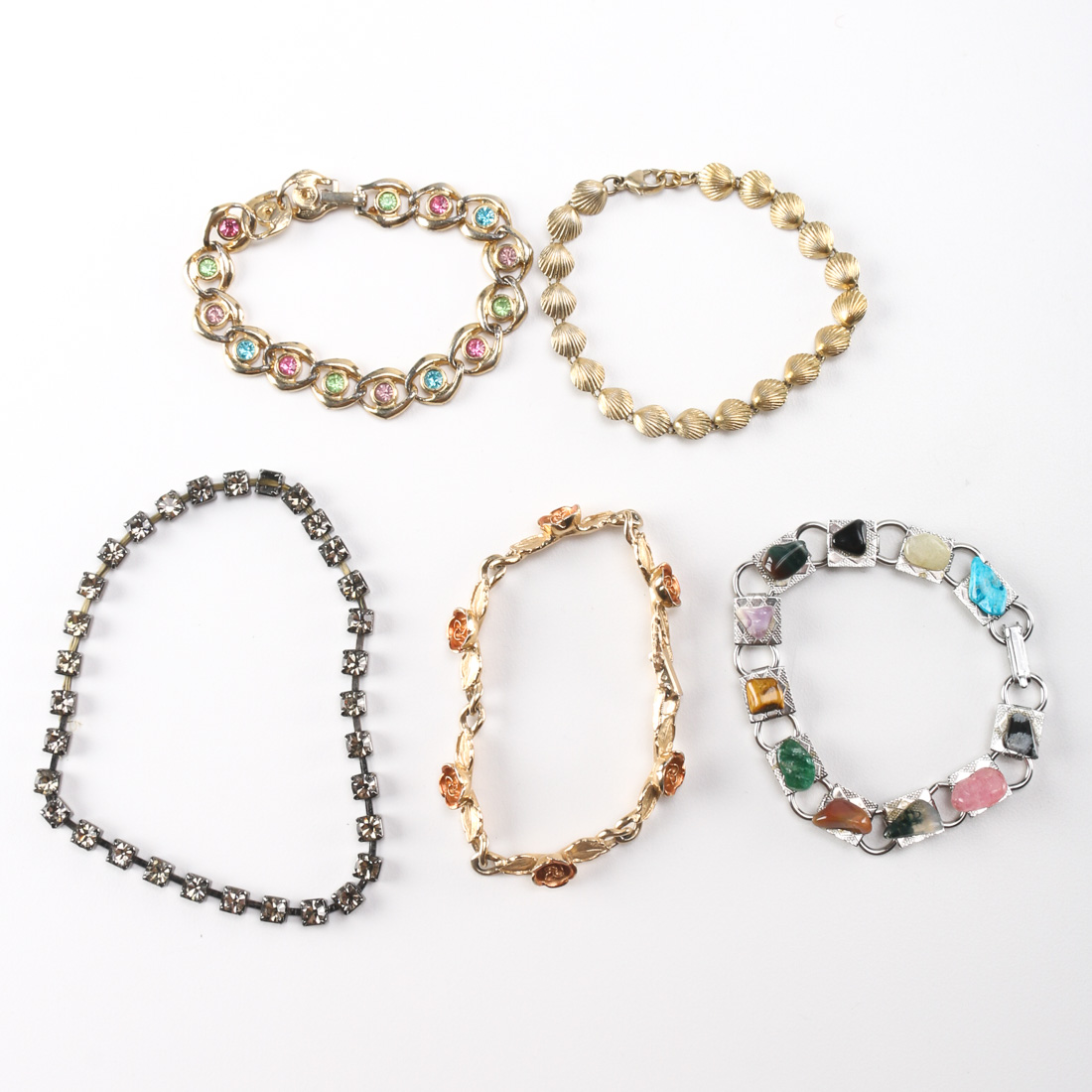 Assortment of 5 Colorful Bracelets