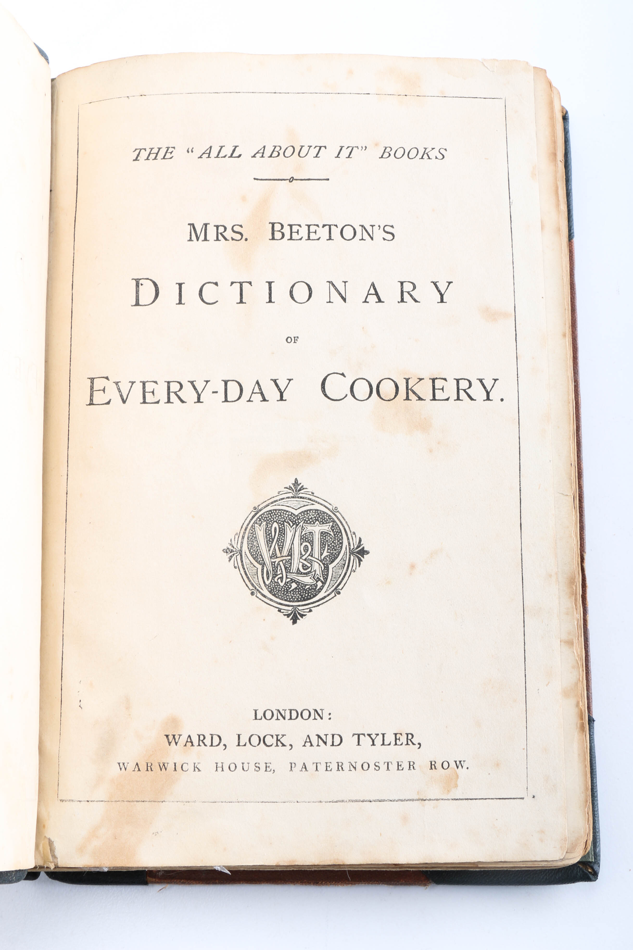 Antique Edition of "Mrs Beeton's Dictionary of Every-Day Cookery"