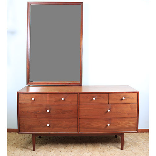 Mid Century Modern Dresser and Mirror by Drexel