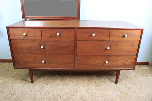 Mid Century Modern Dresser and Mirror by Drexel