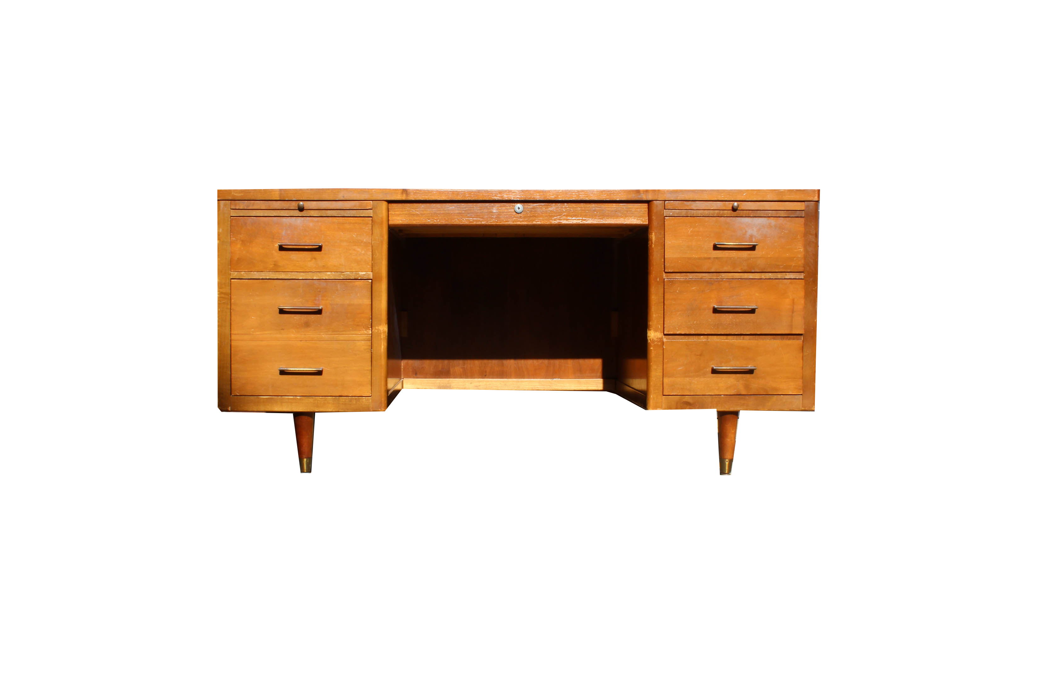 Leopold Mid Century Modern Oak Desk
