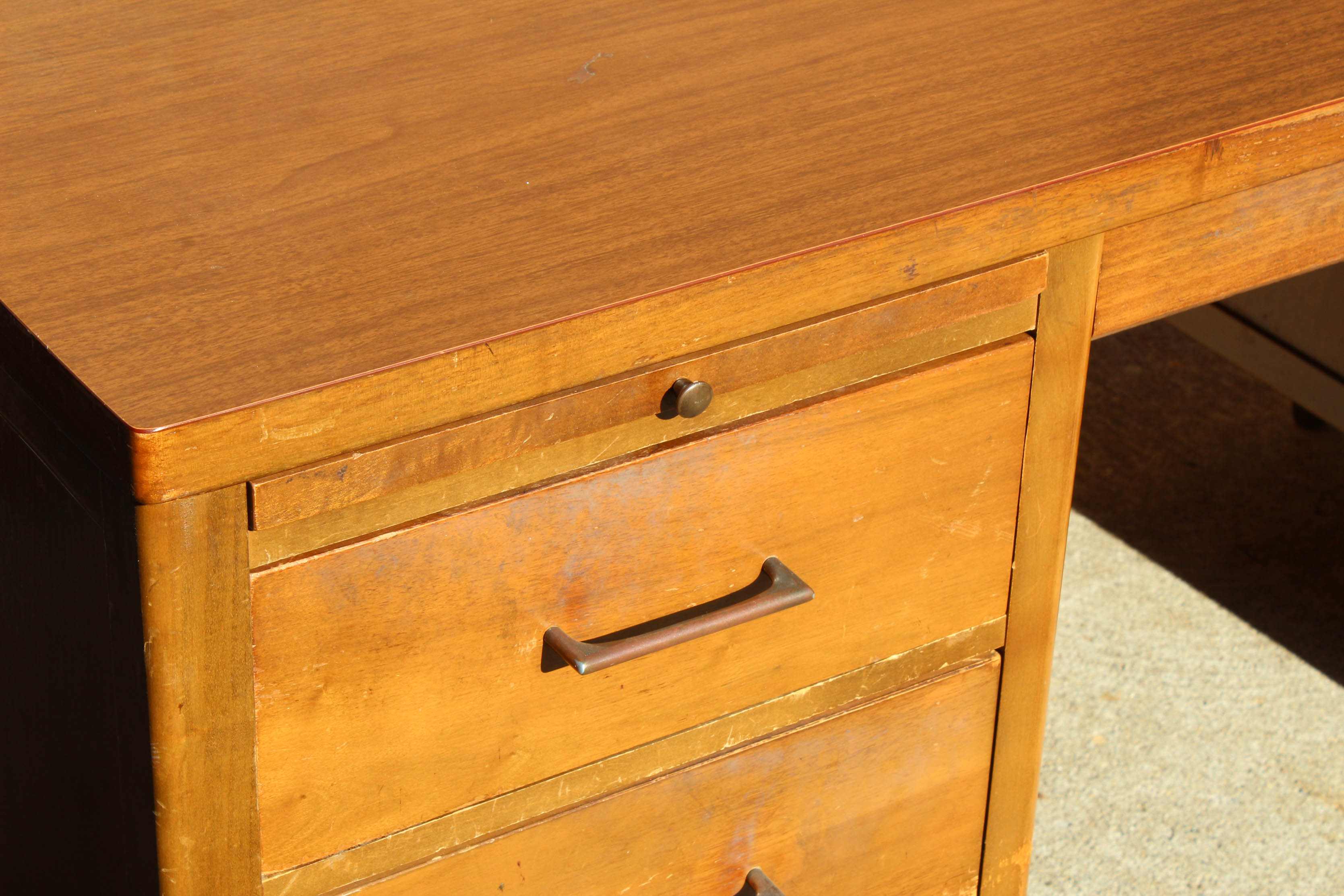 Leopold Mid Century Modern Oak Desk