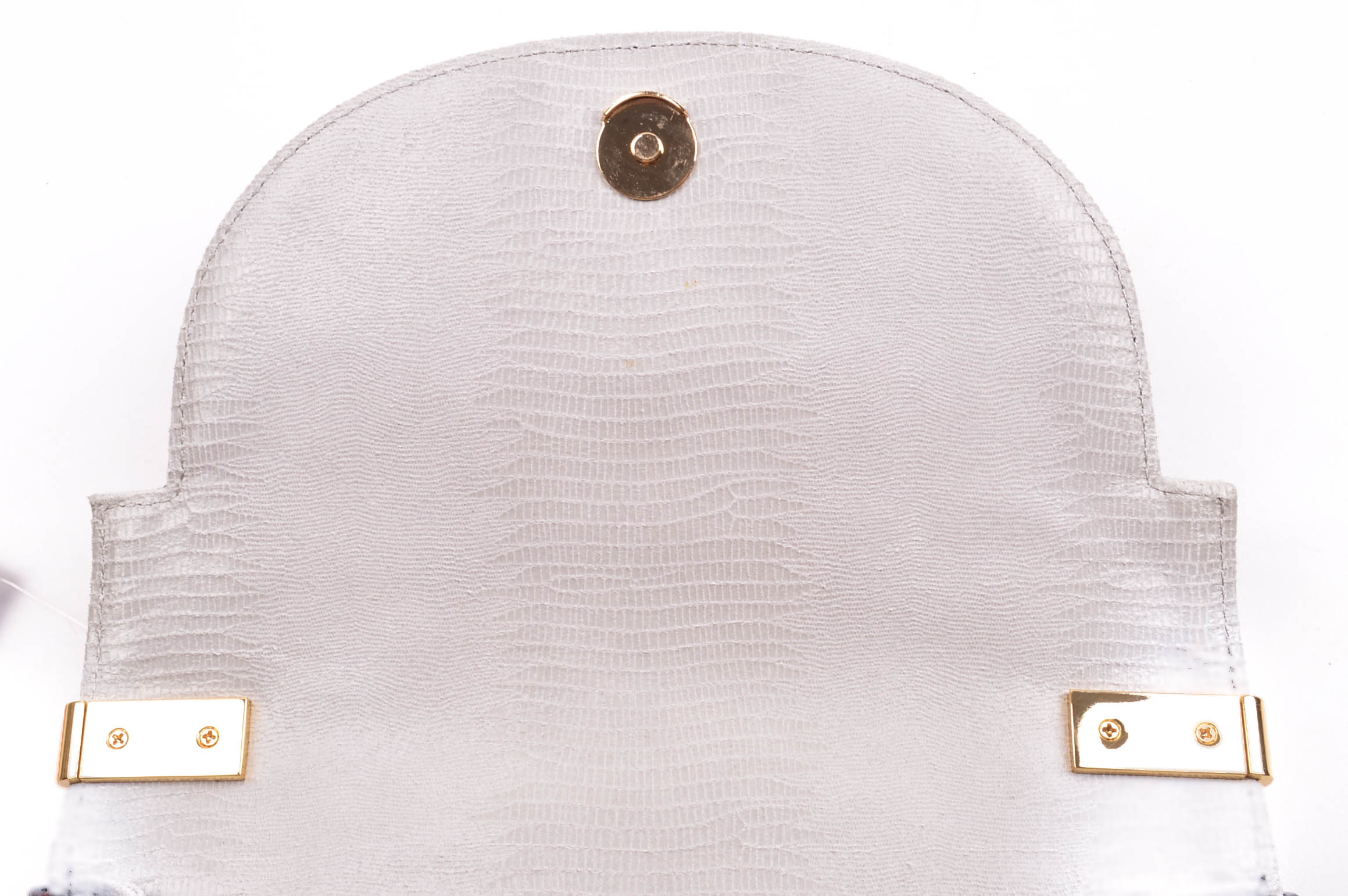 New Tory Burch Lizard-Embossed Resin Frame Bag