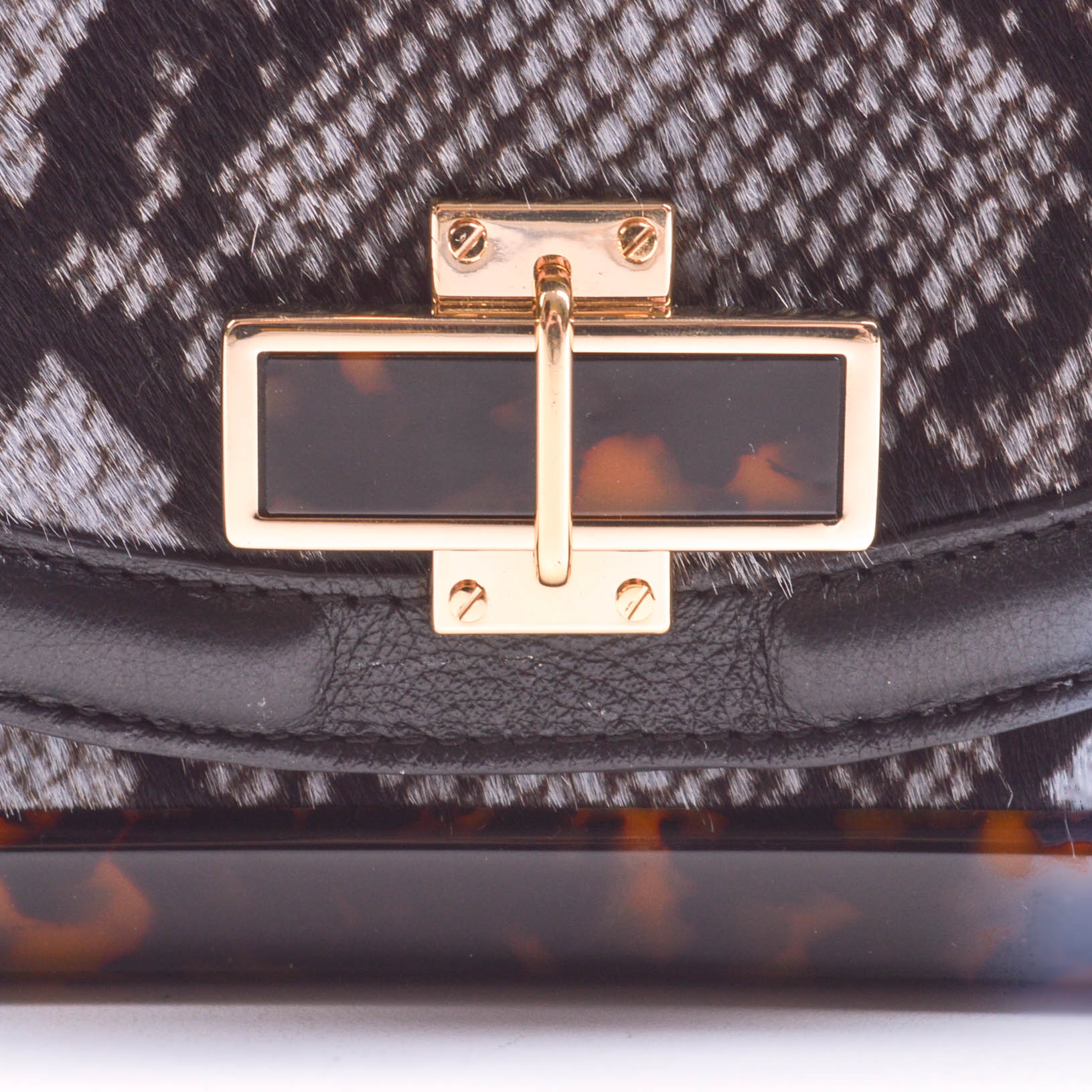 Tory Burch Python-Embossed Leather and Resin Bag