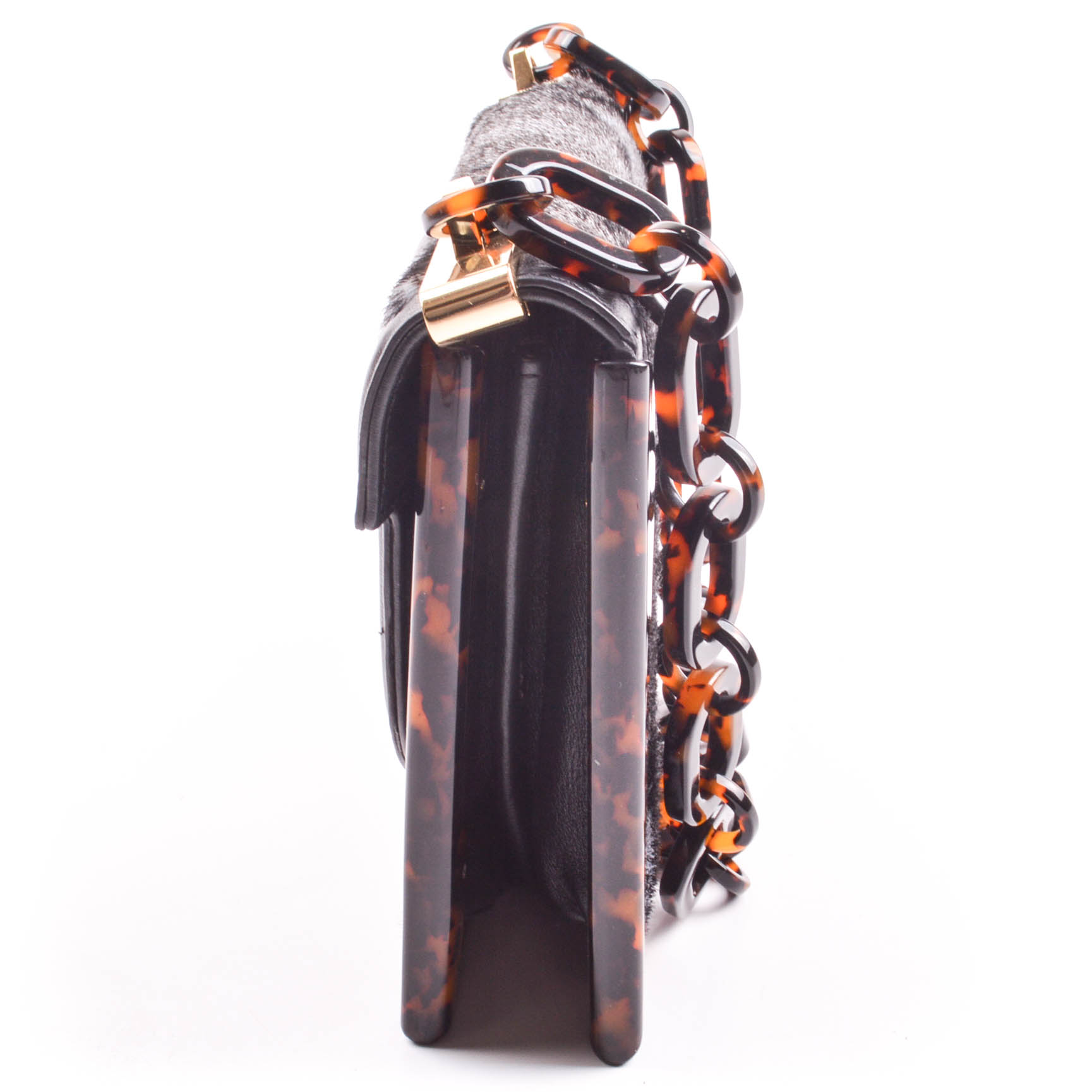 Tory Burch Python-Embossed Leather and Resin Bag