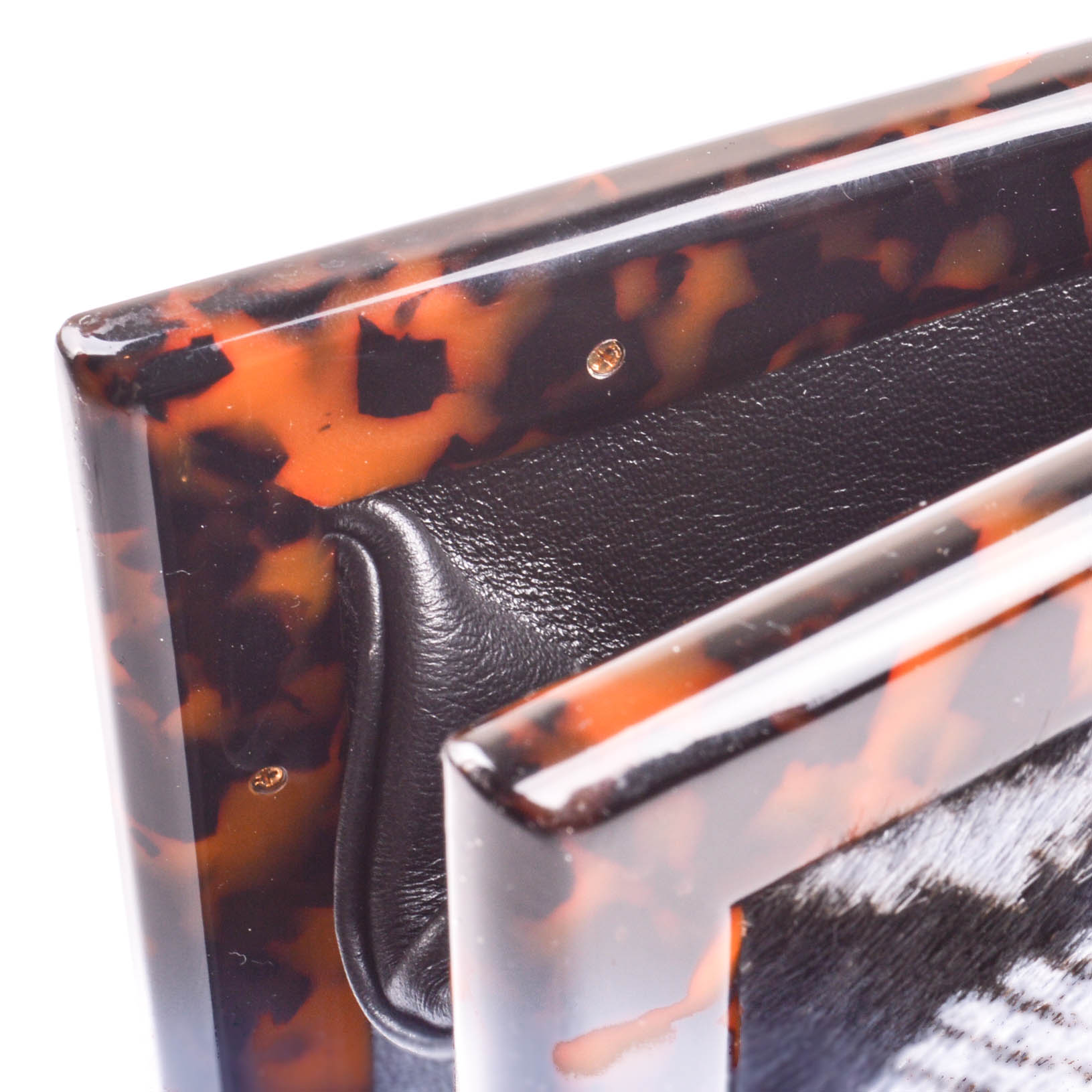 Tory Burch Python-Embossed Leather and Resin Bag