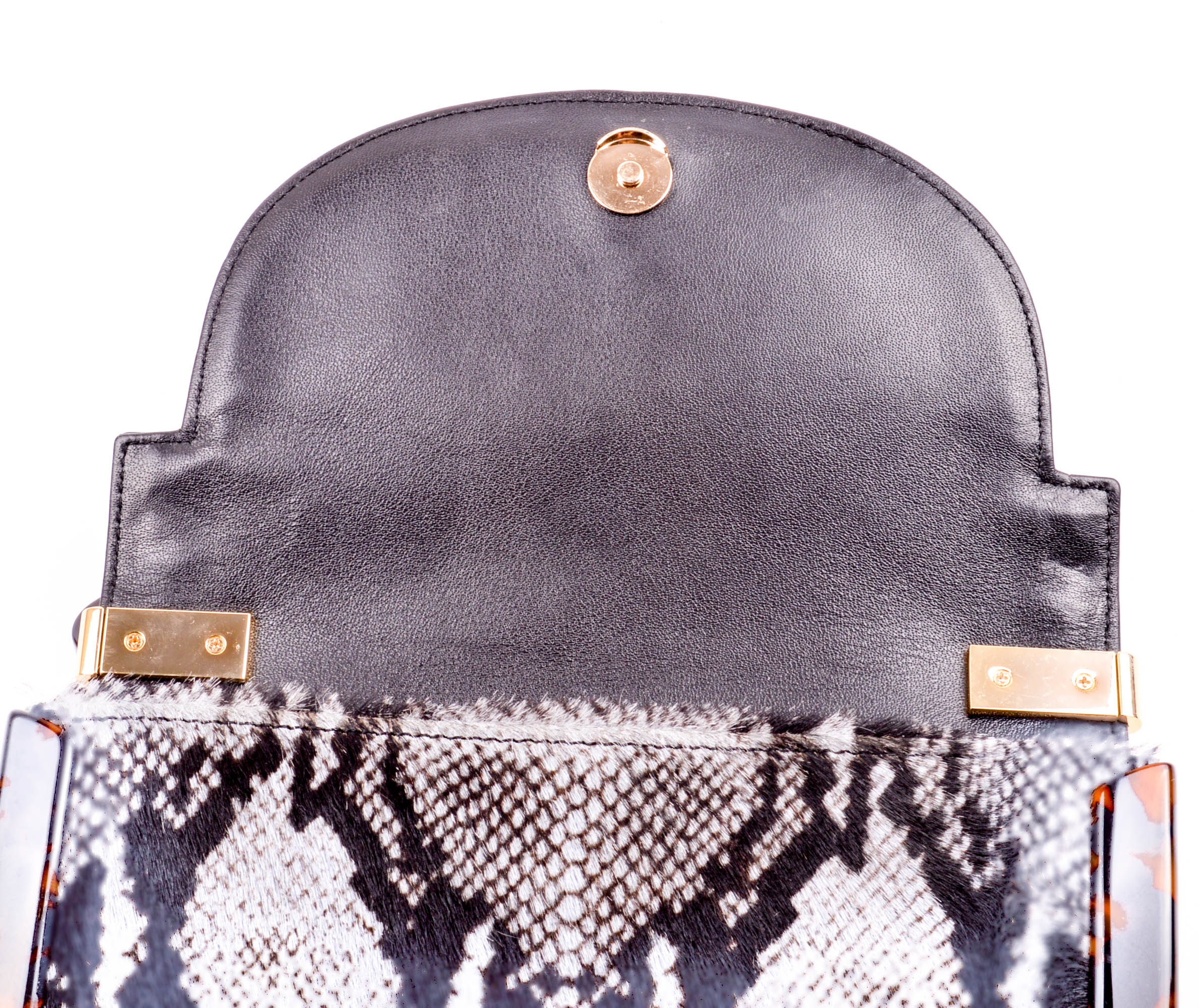 Tory Burch Python-Embossed Leather and Resin Bag