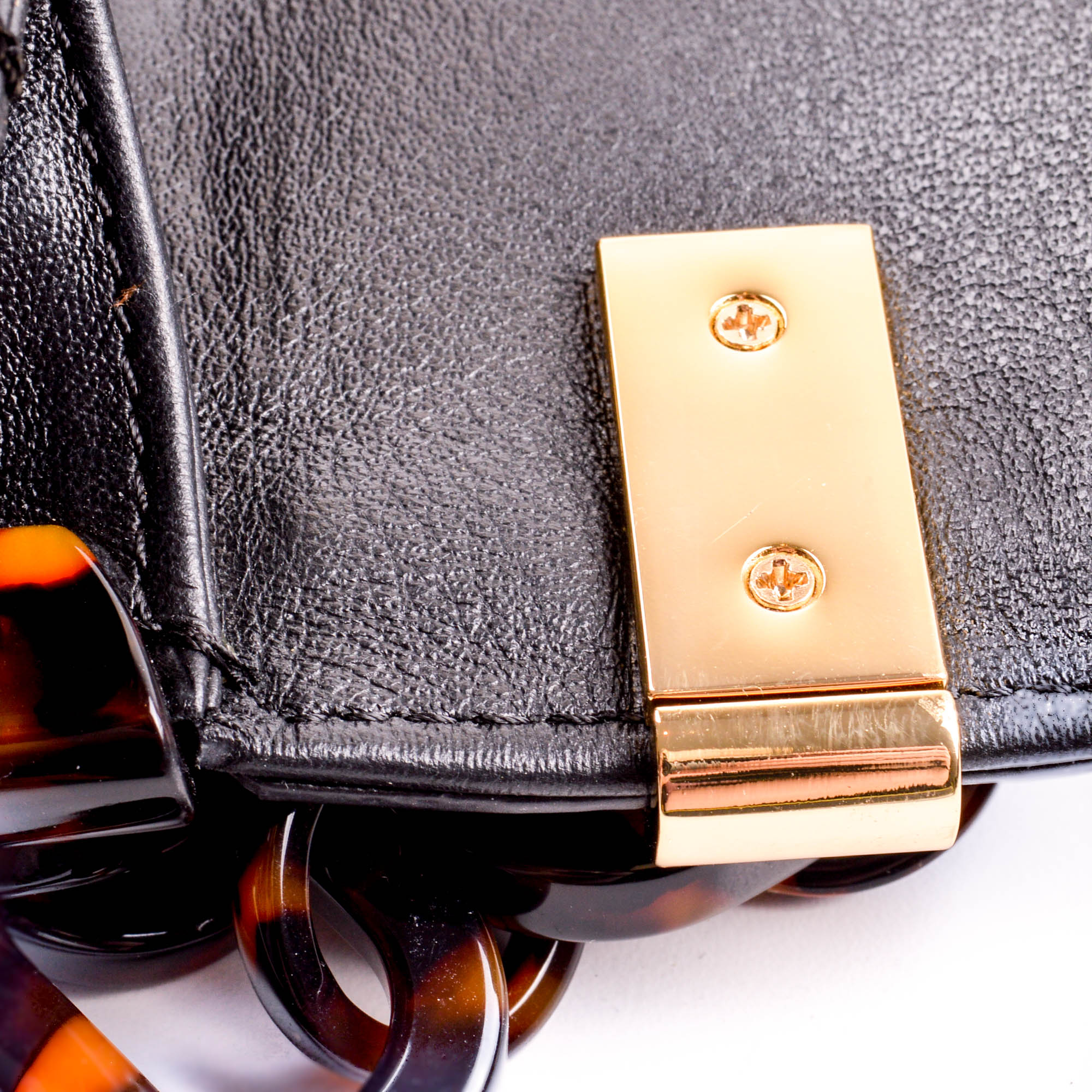 Tory Burch Python-Embossed Leather and Resin Bag