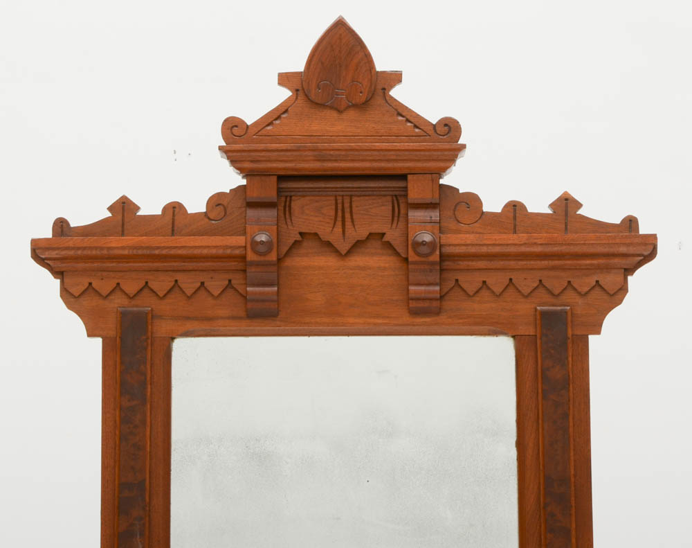 Victorian Eastlake Marble Top Dresser and Mirror