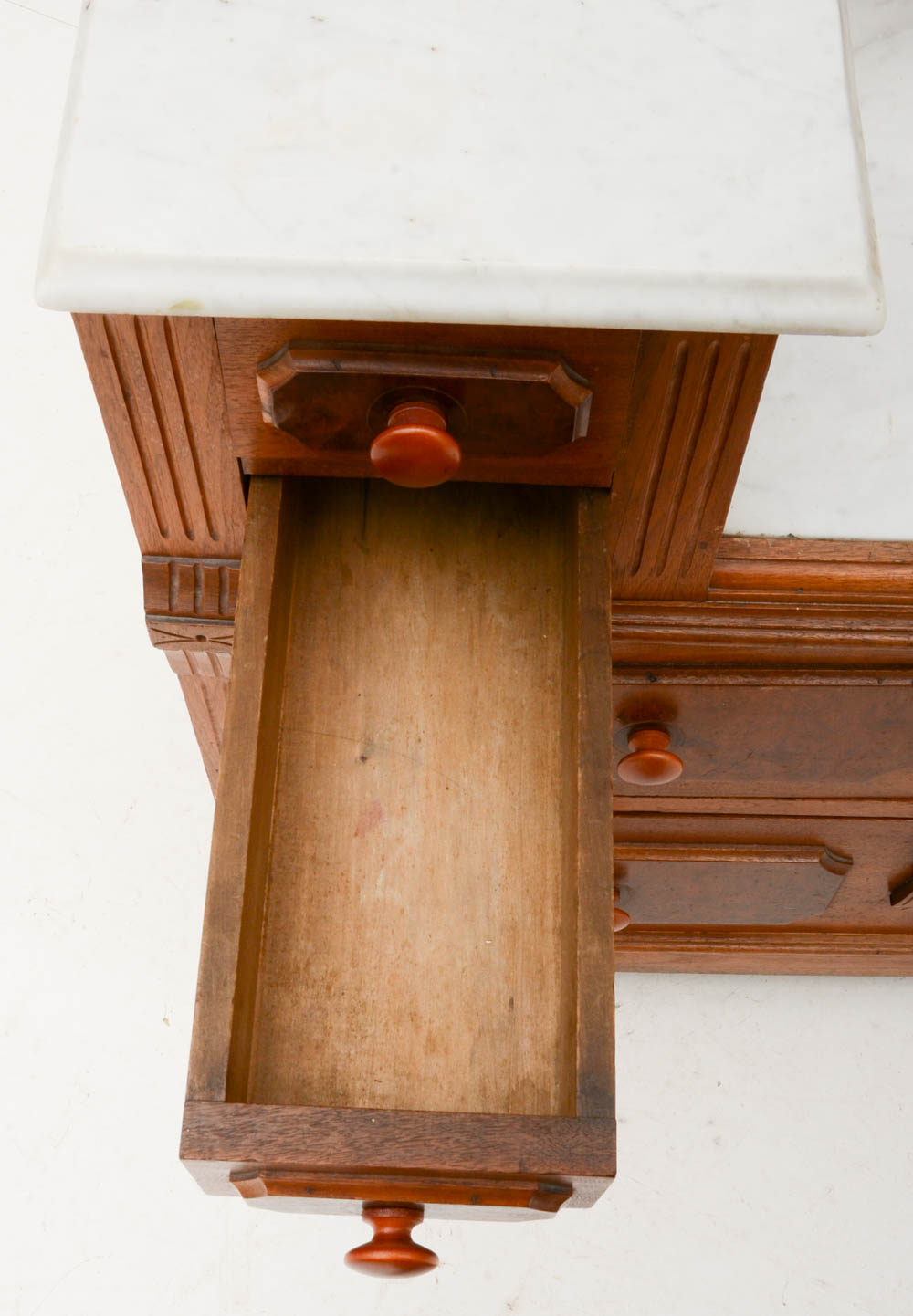 Victorian Eastlake Marble Top Dresser and Mirror