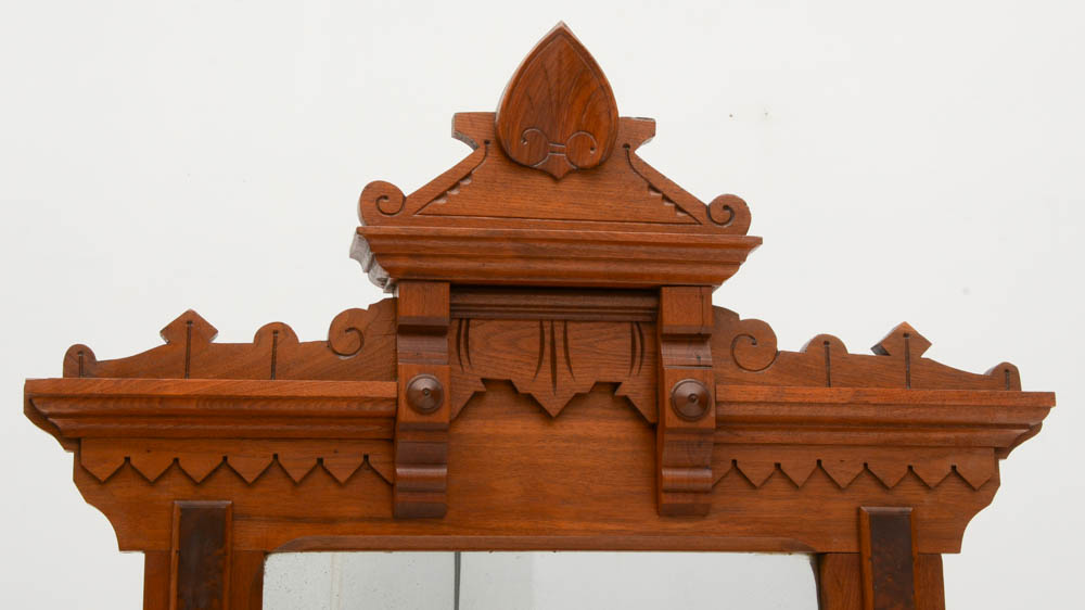 Victorian Eastlake Marble Top Dresser and Mirror