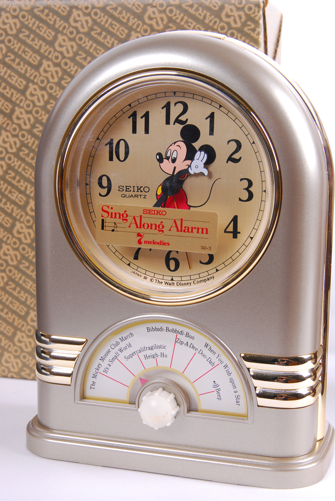 Seiko Quartz Clocks Featuring Mickey Mouse