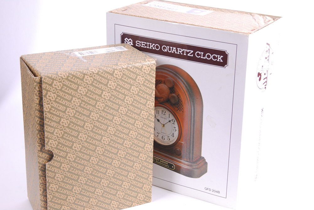 Seiko Quartz Clocks Featuring Mickey Mouse