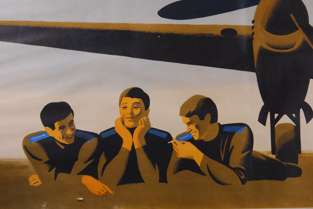 Soviet Movie Poster for "Chronicle of a Dive Bomber"