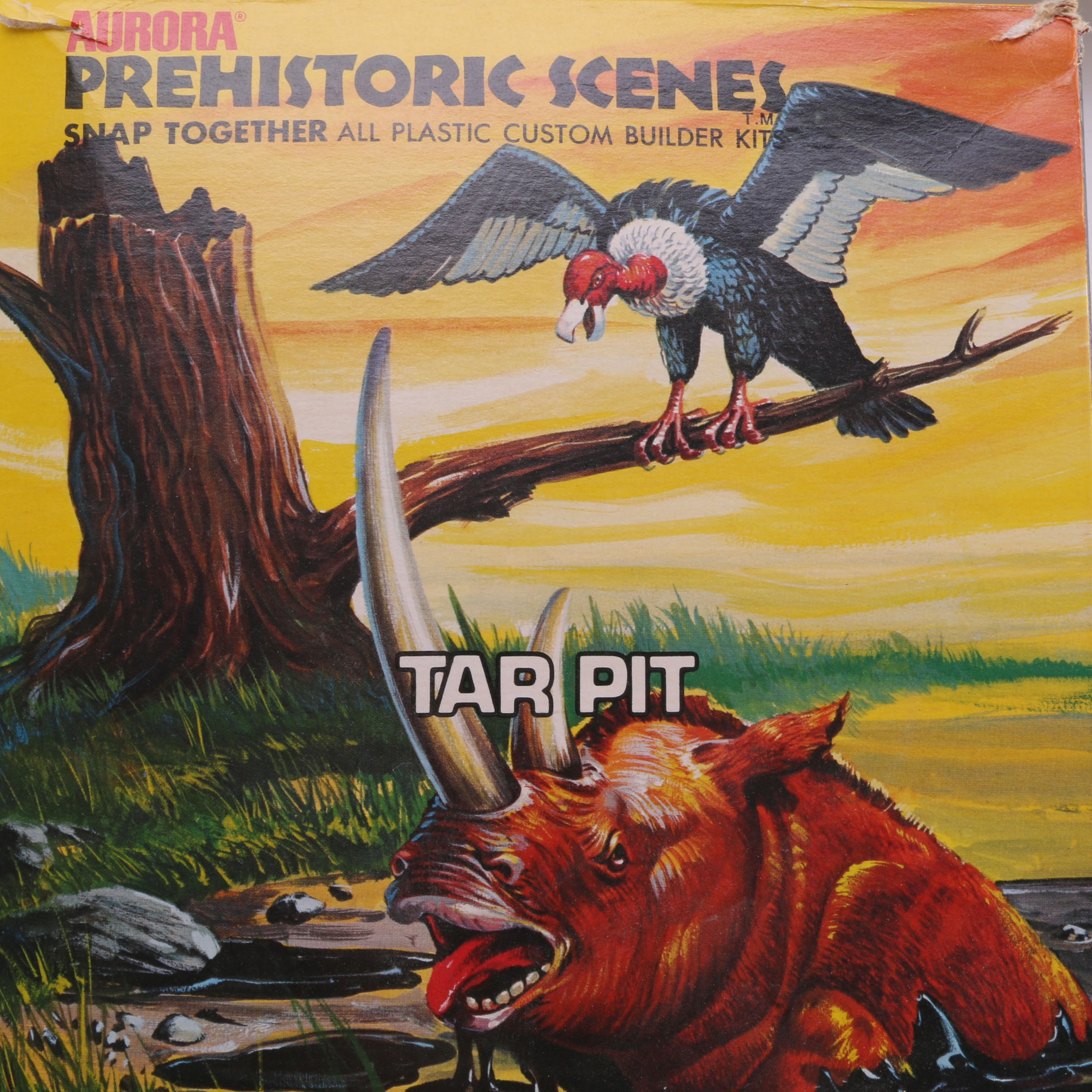 Aurora "Prehistoric Scenes: Tar Pit" Plastic Toy Models