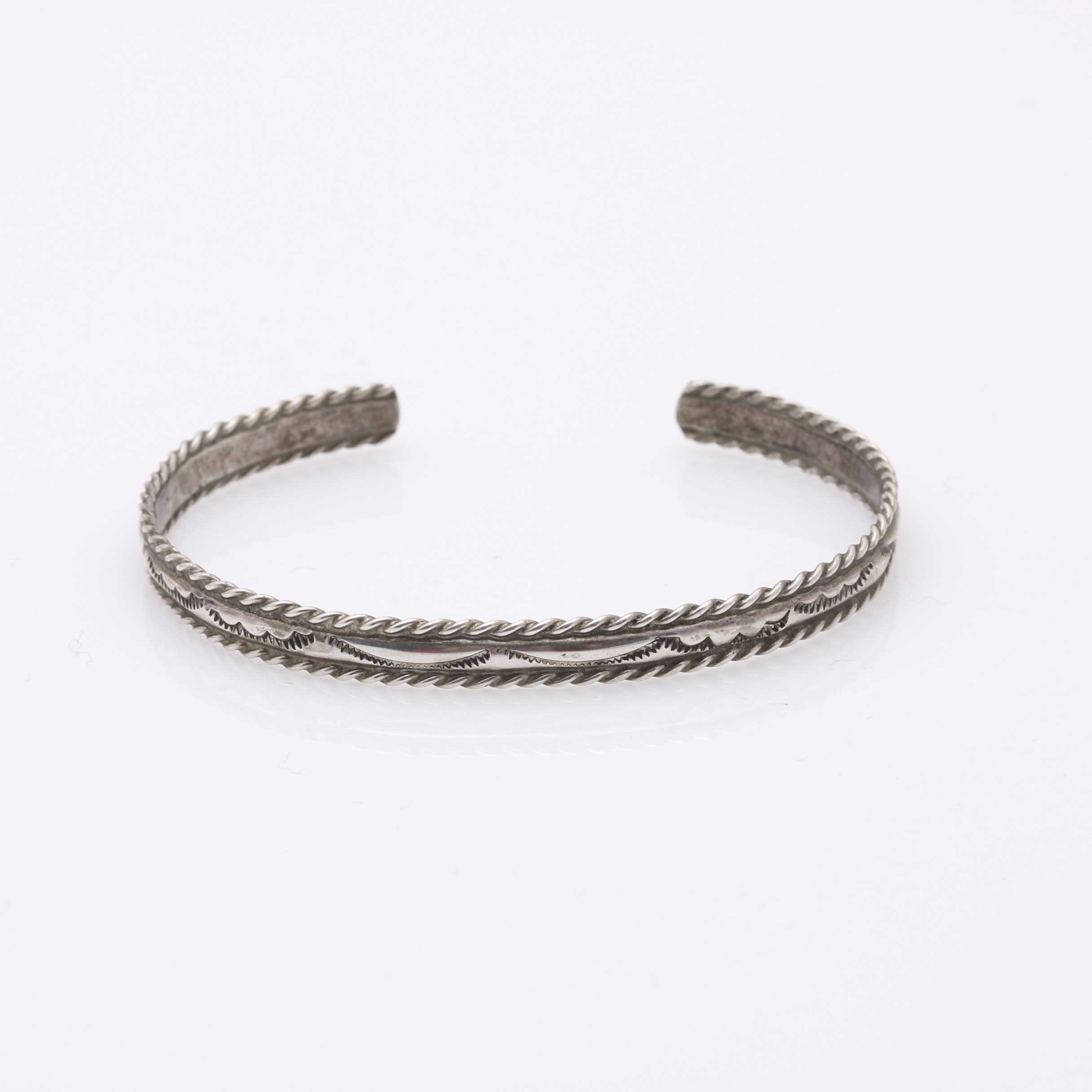 Silver Tone Interlocking Bangles and Cuff