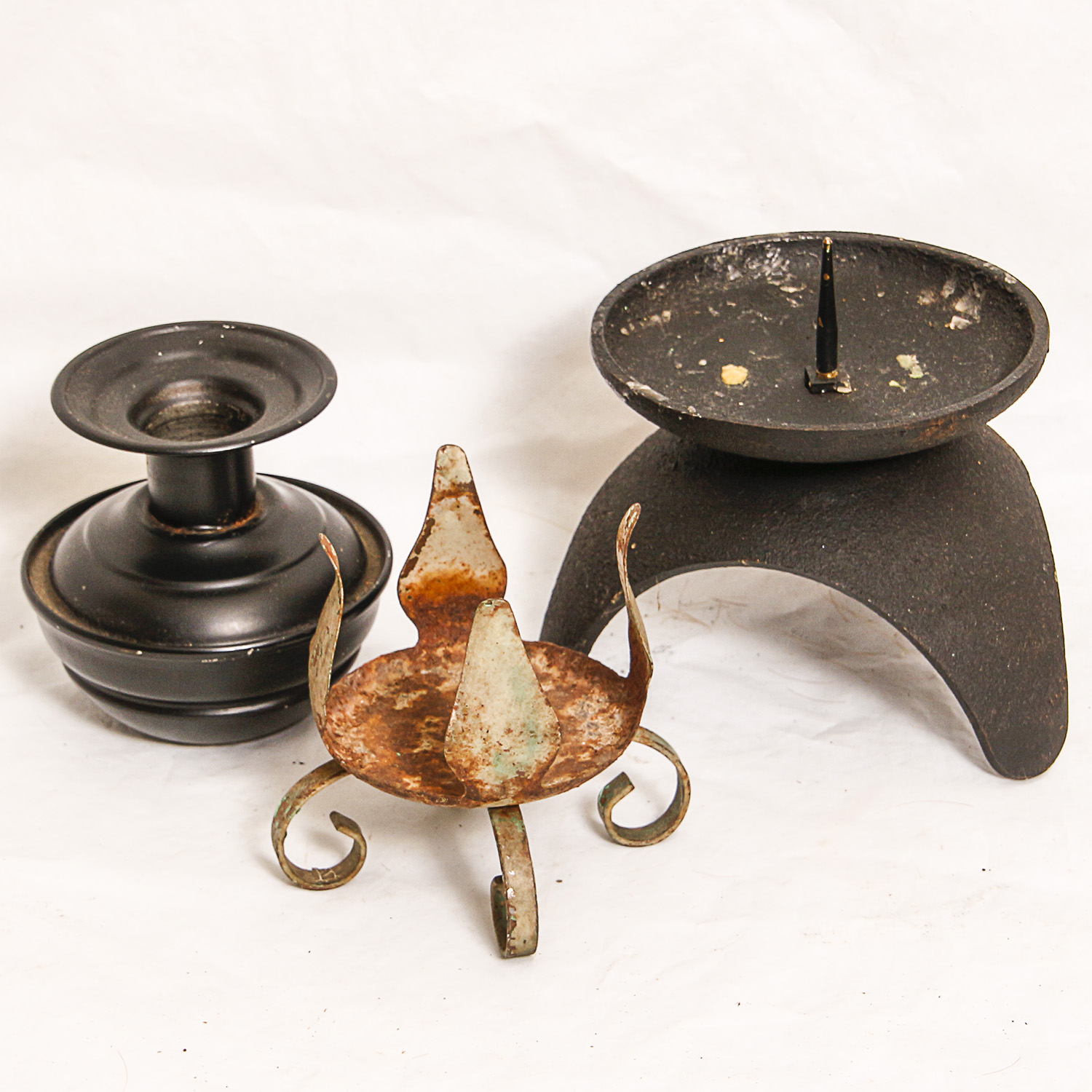 Collection of Vintage Metal Candle Stick Holders