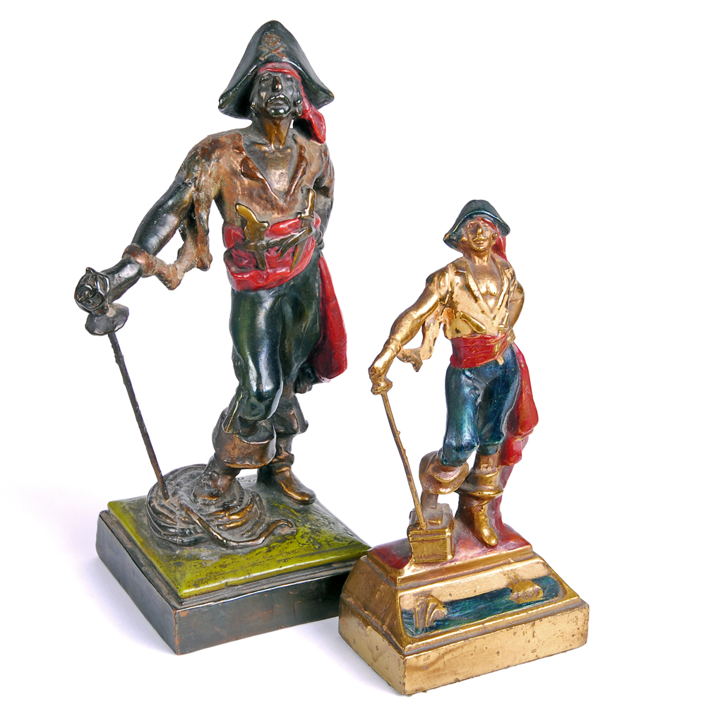Bronze Plated Pirate Statues After Paul Herzel
