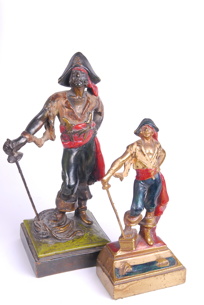 Bronze Plated Pirate Statues After Paul Herzel