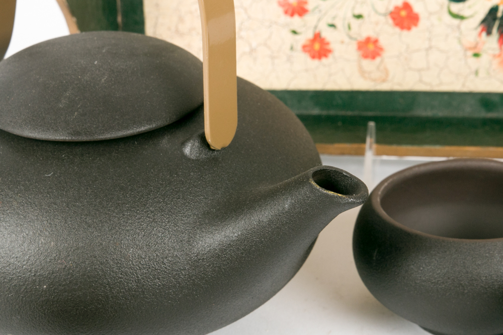 Chinese Ceramic Tea Set and Tray