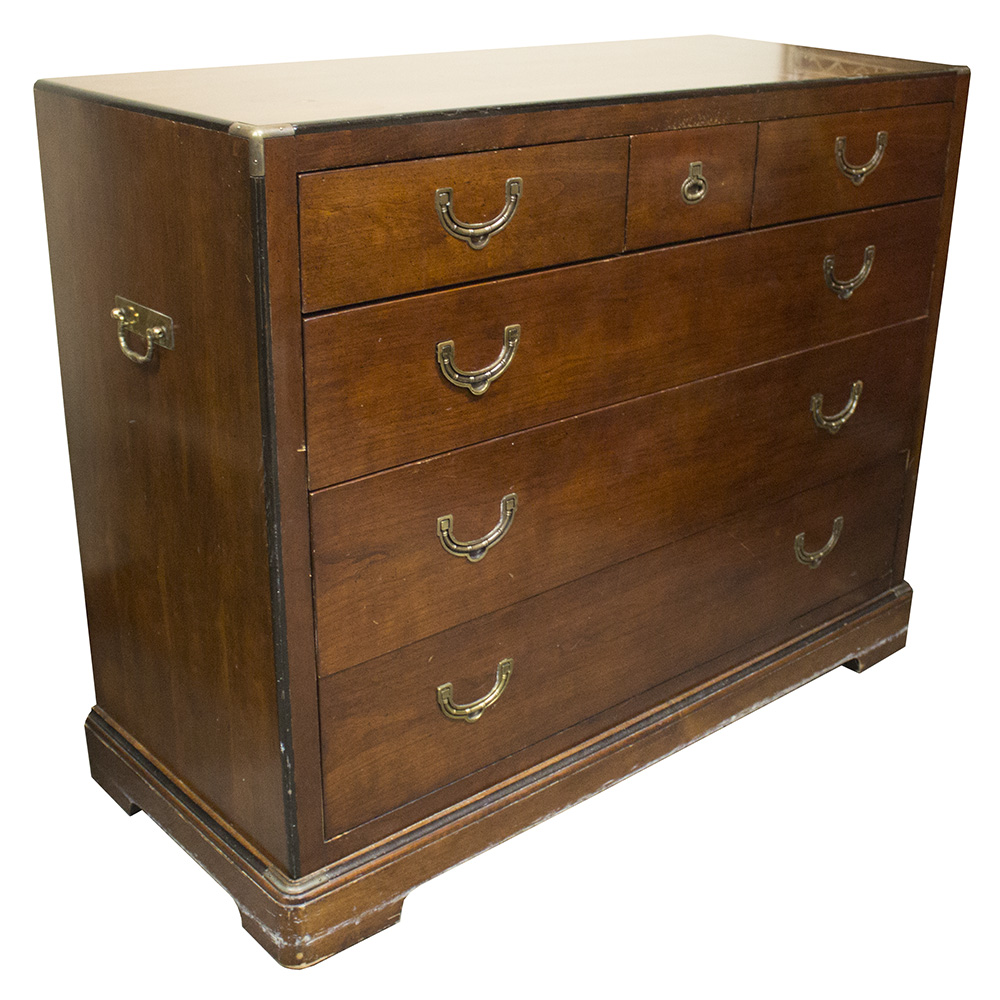 National Mount Airy Cherry Wood Stacked Chest of Drawers