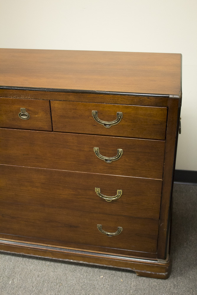 National Mount Airy Cherry Wood Stacked Chest of Drawers