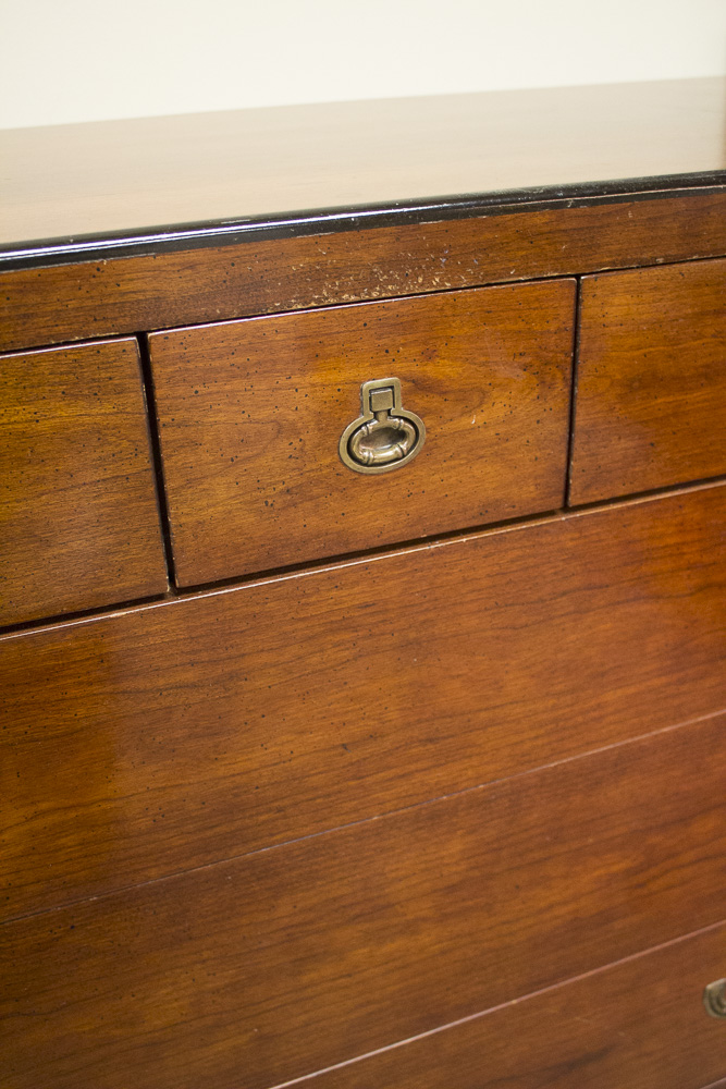 National Mount Airy Cherry Wood Stacked Chest of Drawers
