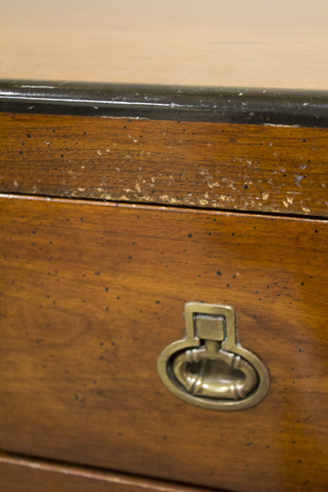 National Mount Airy Cherry Wood Stacked Chest of Drawers