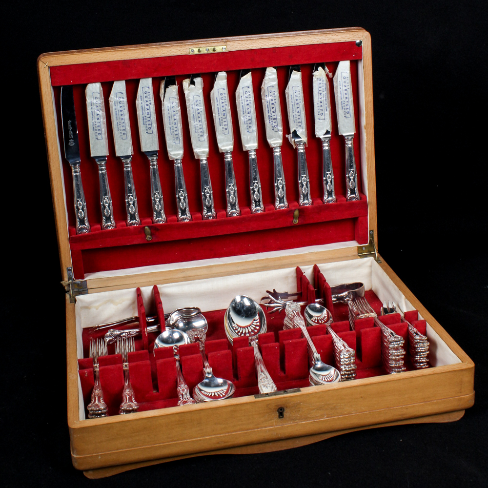 Lewis, Rose Ltd. Silver Plate Flatware Service for Twelve