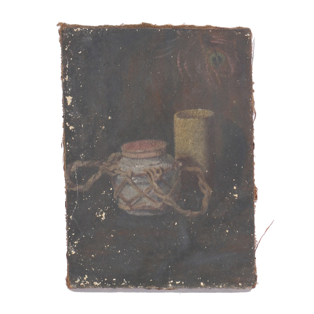 Emily B. Waite Oil Painting on Burlap Canvas Still Life