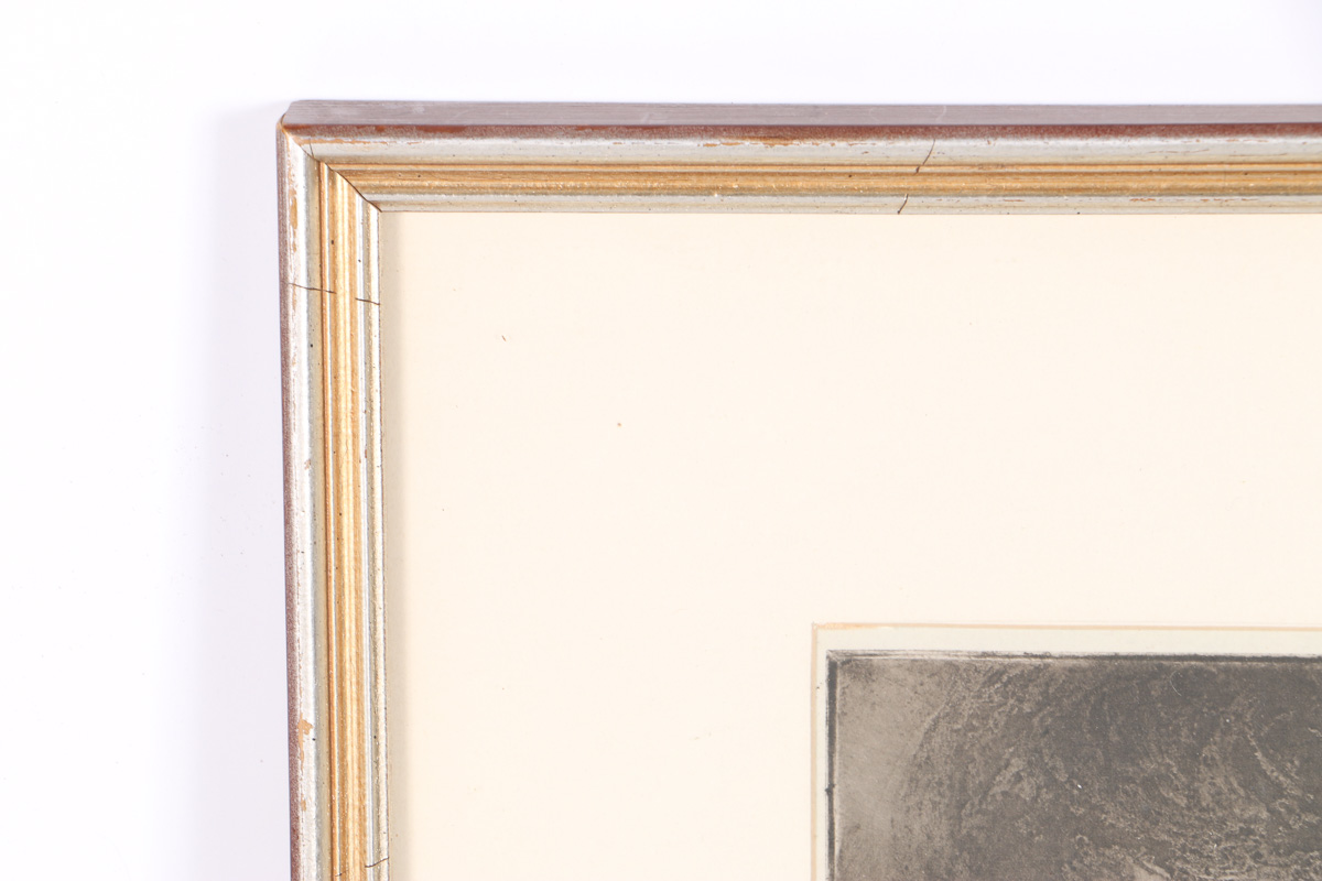 Emily B. Waite Self Portrait Etching on Paper