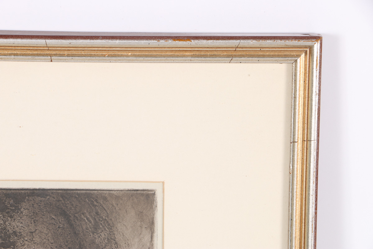 Emily B. Waite Self Portrait Etching on Paper