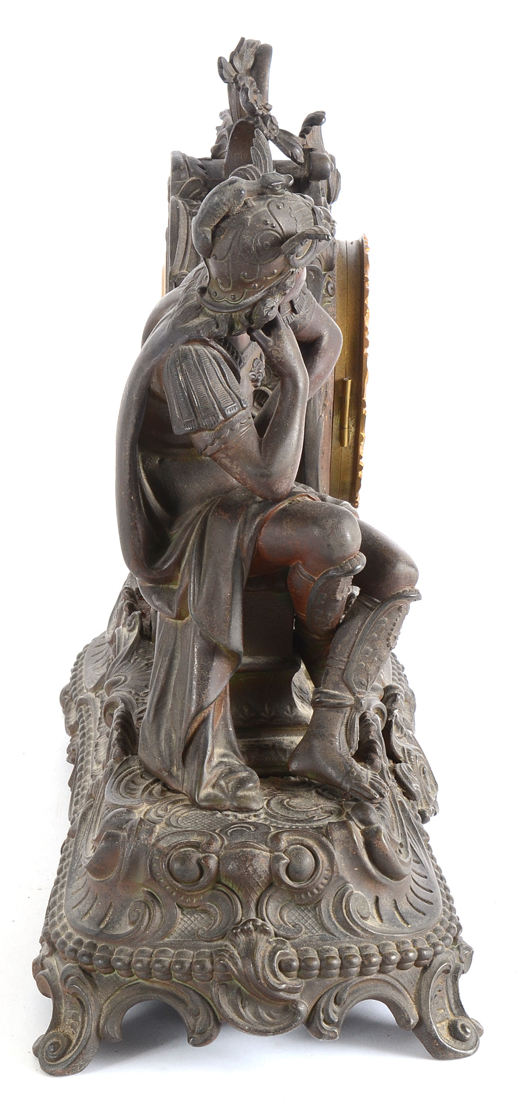 Ansonia Cast Spelter Figural Mantel Clock