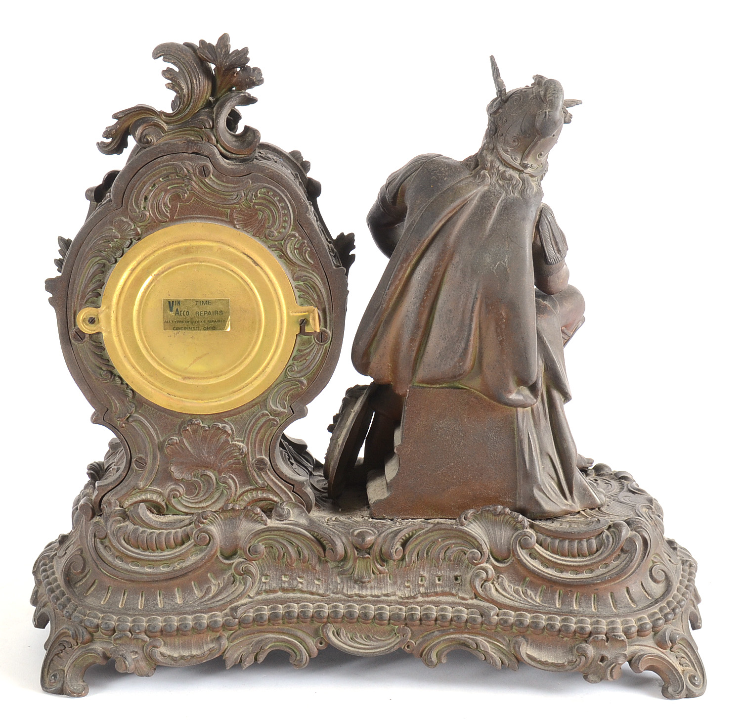 Ansonia Cast Spelter Figural Mantel Clock