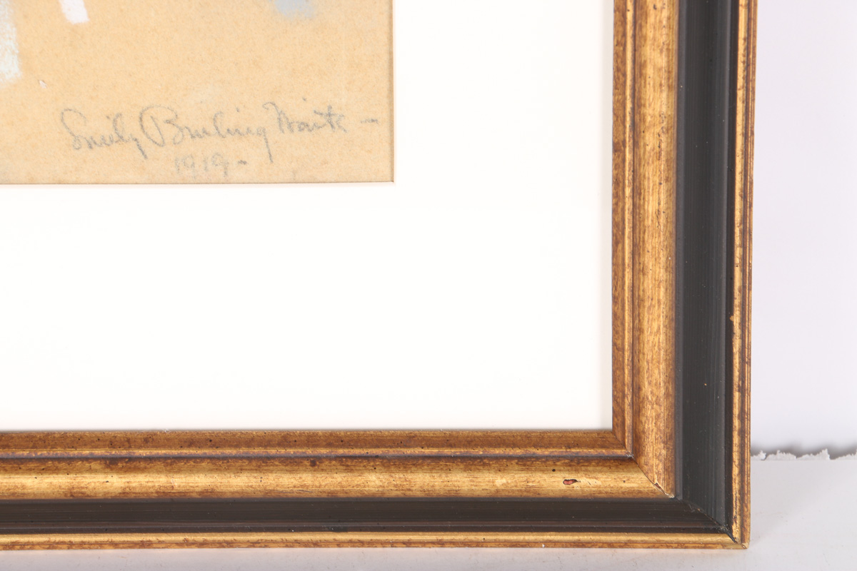 Emily B. Waite Pastel Drawing on Paper of Man in Uniform