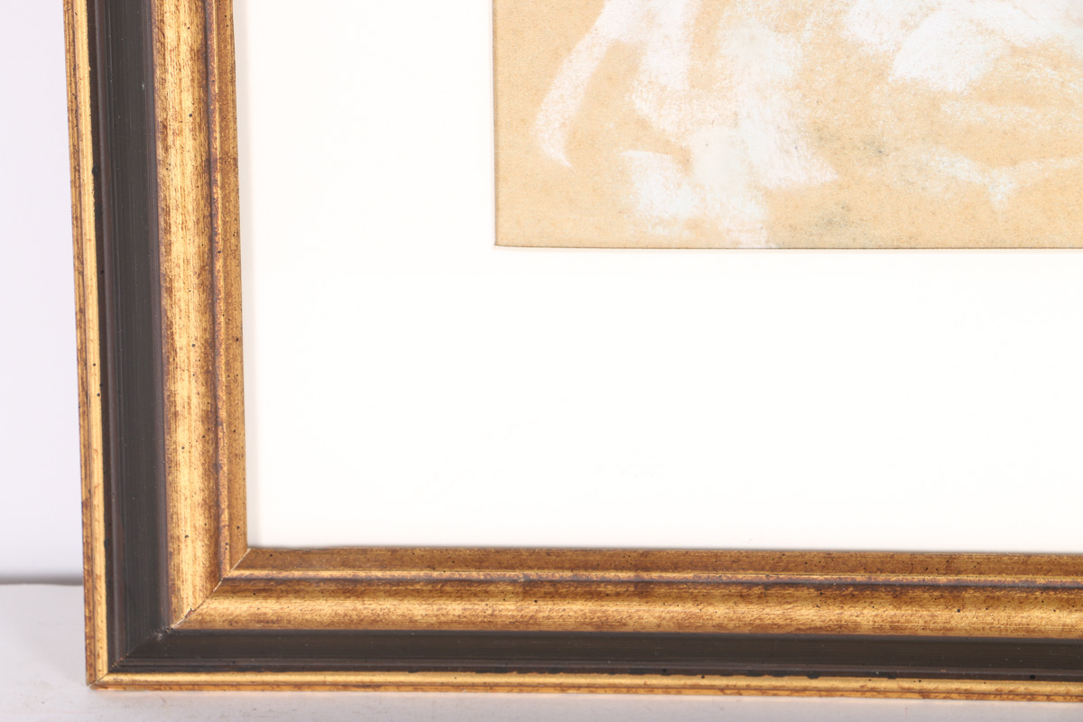 Emily B. Waite Pastel Drawing on Paper of Man in Uniform