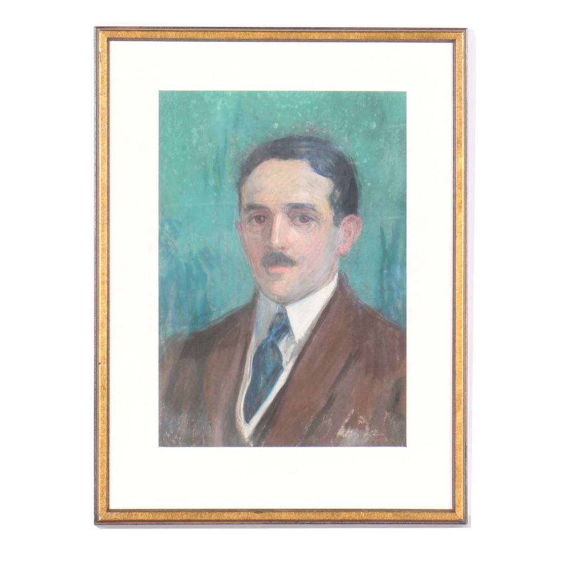 Emily B. Waite Pastel Drawing on Paper Portrait of Man