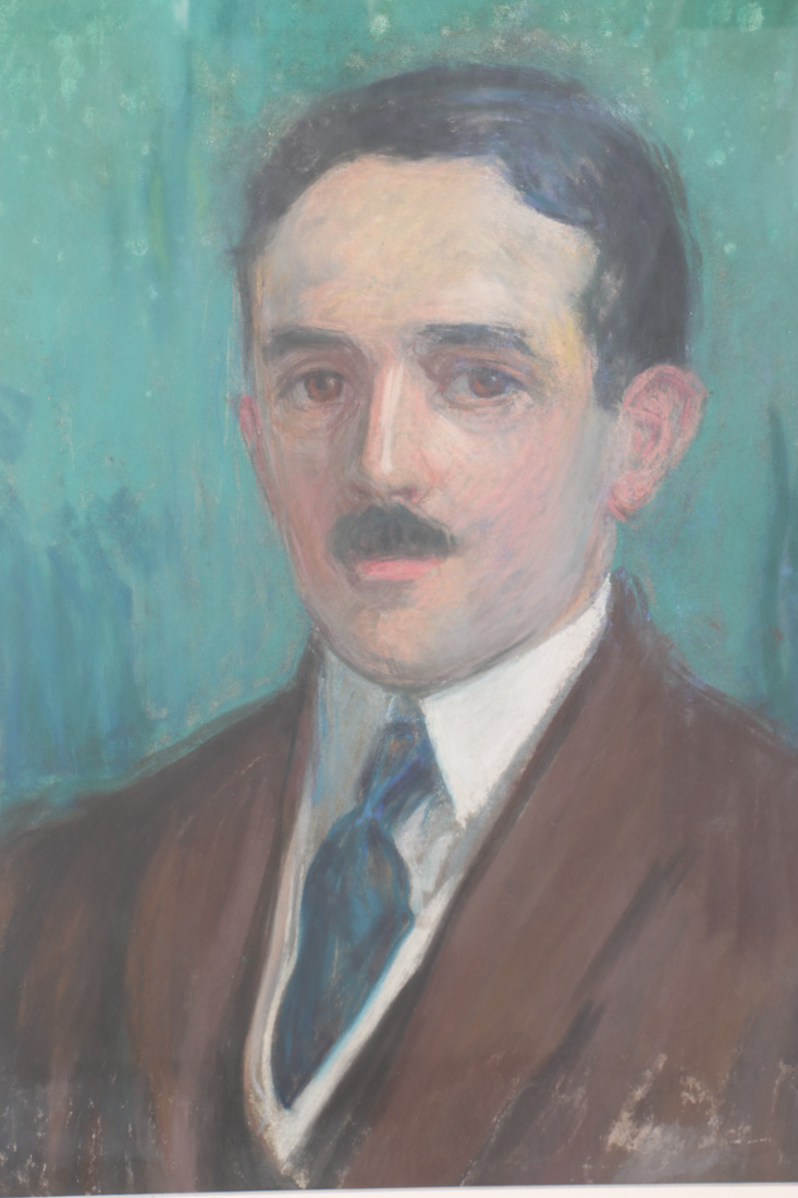 Emily B. Waite Pastel Drawing on Paper Portrait of Man
