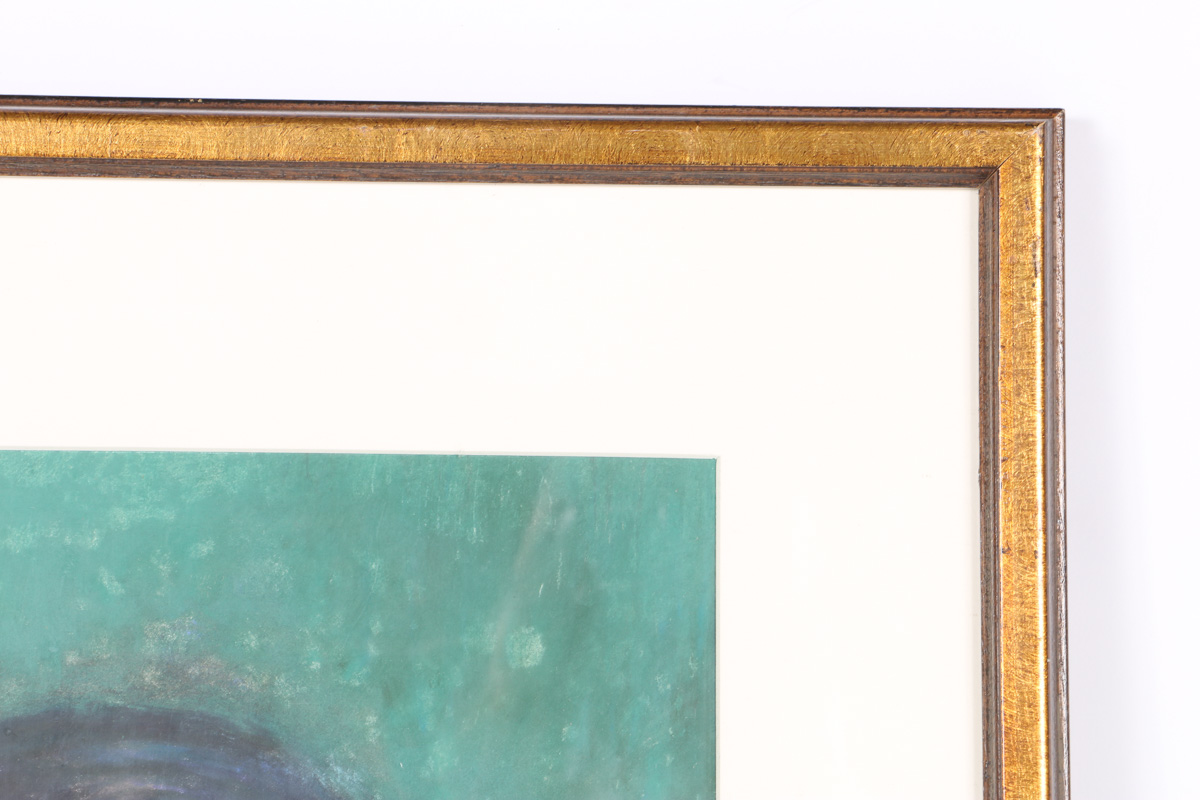 Emily B. Waite Pastel Drawing on Paper Portrait of Man