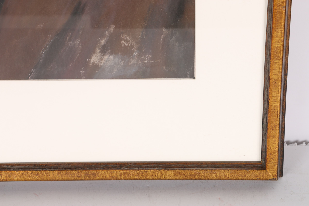 Emily B. Waite Pastel Drawing on Paper Portrait of Man