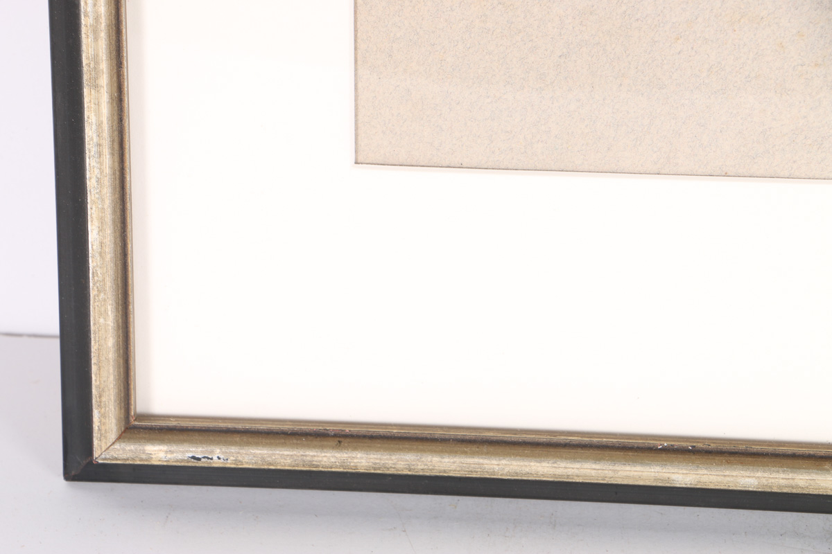 Emily B. Waite Conté Crayon Drawing on Paper of a Rabbit