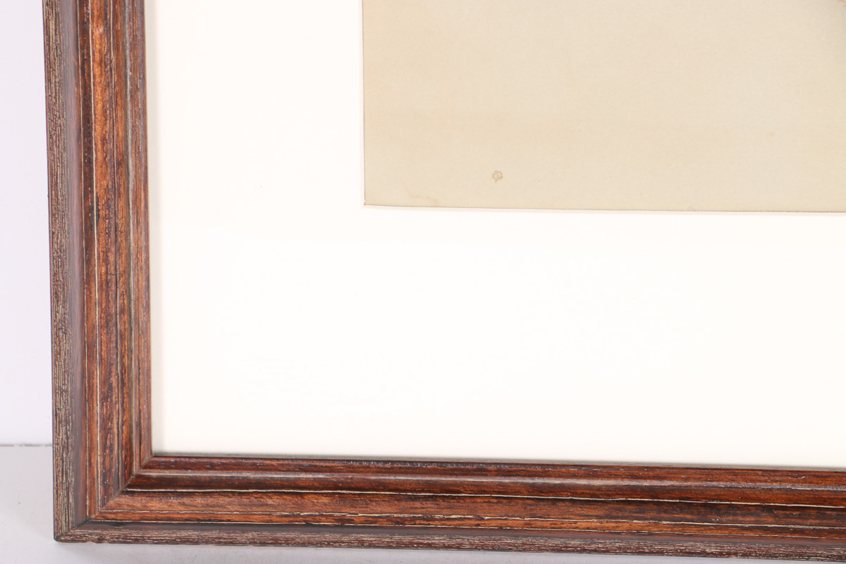 Emily B. Waite Conté Crayon Drawing on Paper Portrait of a Man