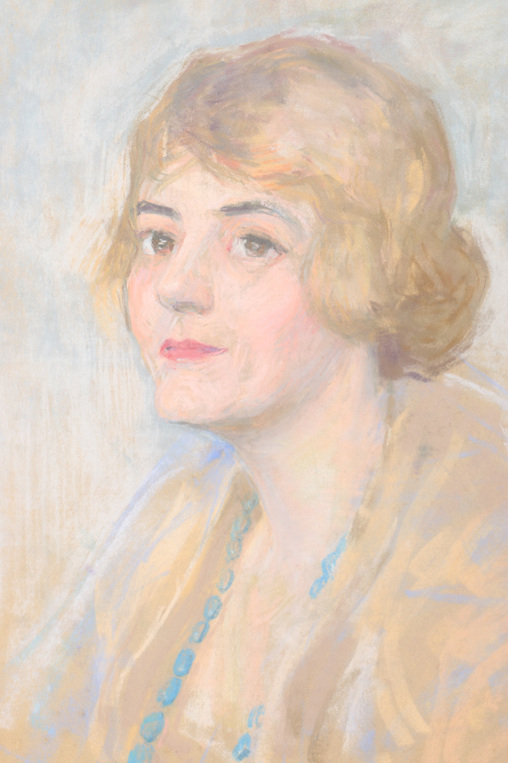 Emily B. Waite Pastel Drawing on Paper Portrait of Woman