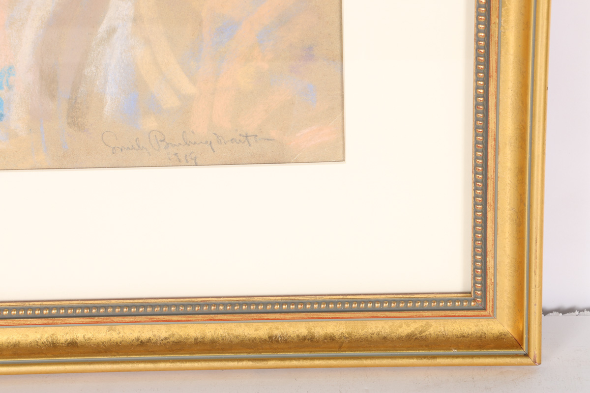 Emily B. Waite Pastel Drawing on Paper Portrait of Woman