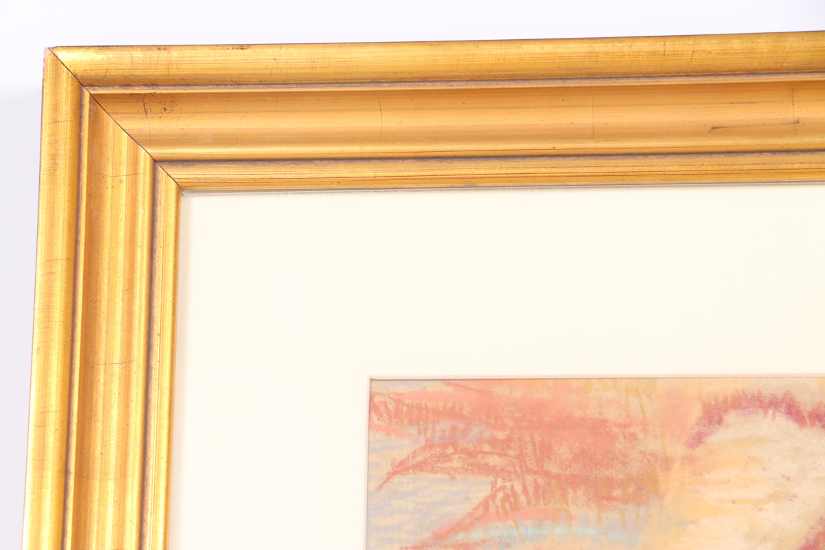 Emily B. Waite Chalk Pastel Drawing of Floral Still LIfe