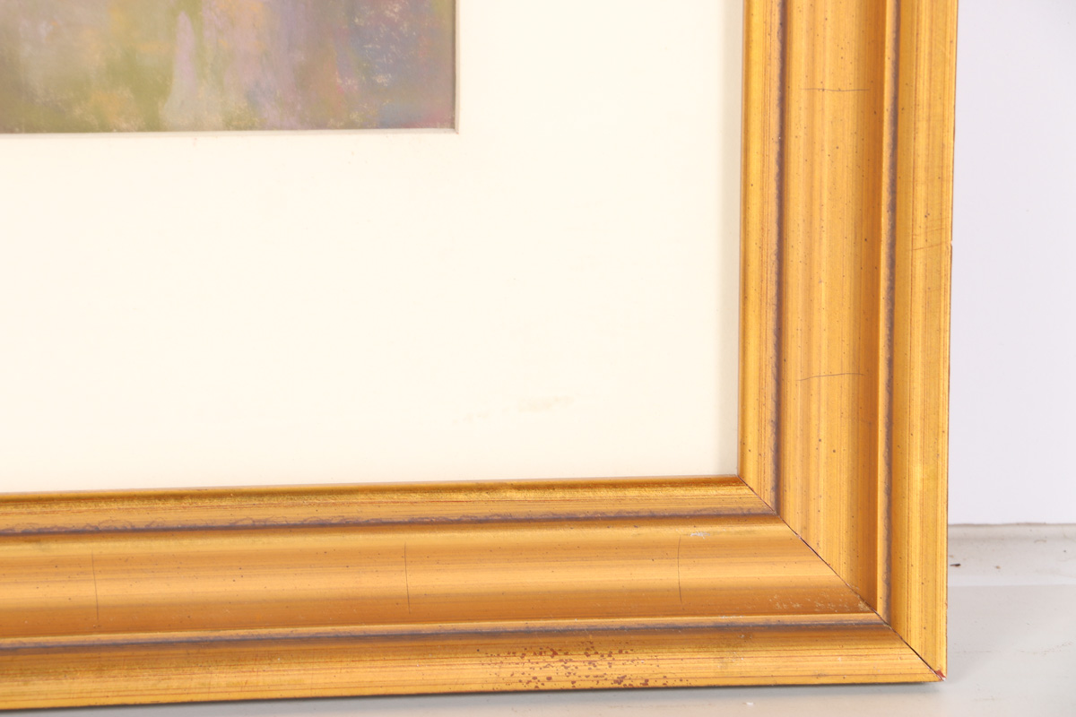 Emily B. Waite Chalk Pastel Drawing of Floral Still LIfe